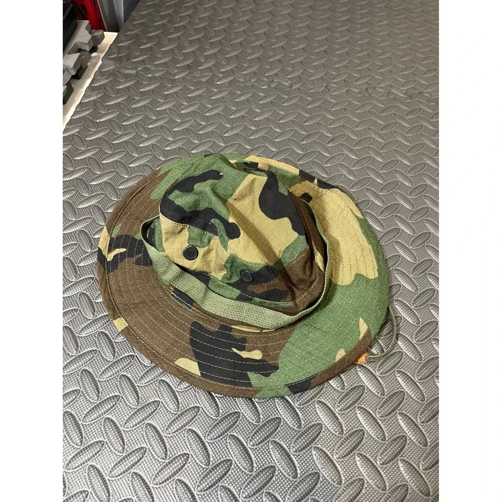 Propper Boonie Hat Mens 7 1/4 Green Woodland Camo Sun Hot Weather Military Cap